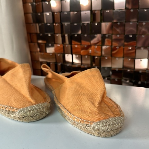 USHUAIA Orange Canvas Slip on Shoes with Jute Details Size 39 - Picture 5 of 13